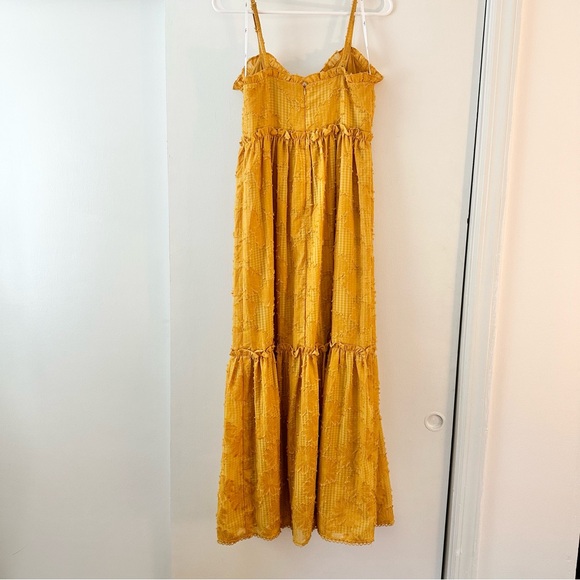 Lulus Tiered Floral Maxi Dress Yellow - Picture 9 of 12